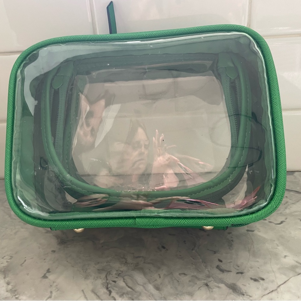 Calpak Green Clear Travel Bag